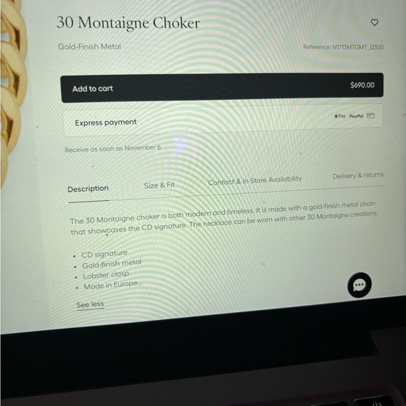 Dior 30 Montaigne Choker - Picture 6 of 7